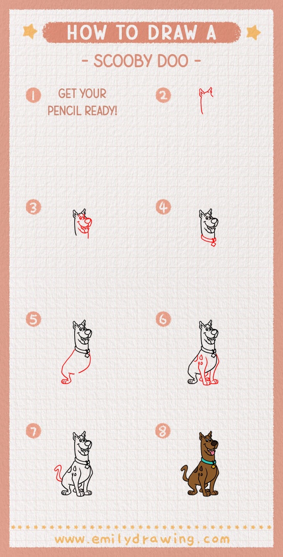 how to draw a scooby doo pinterest pin